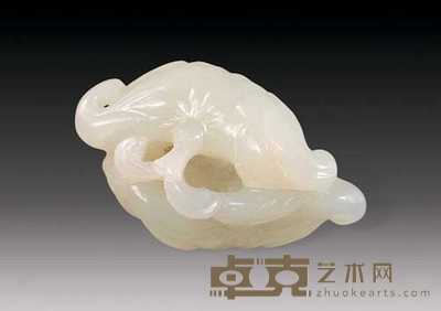清 玉雕菱角坠 长5.5cm
